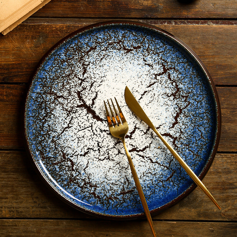 Japanese ceramic plate "Hi to kōri"
