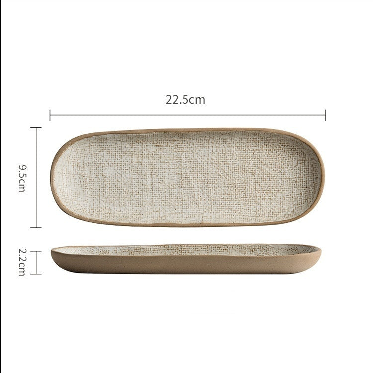Japanese rectangular dish "Nagare no Kaze"