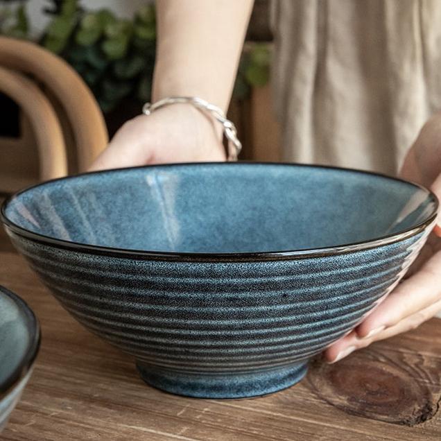 Japanese ceramic ramen bowl "Towada"