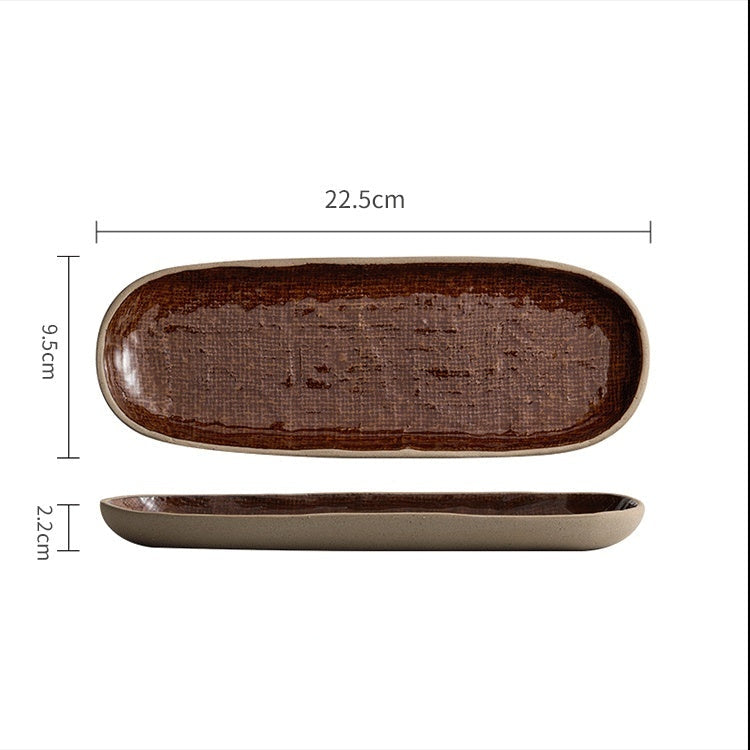 Japanese rectangular dish "Nagare no Kaze"