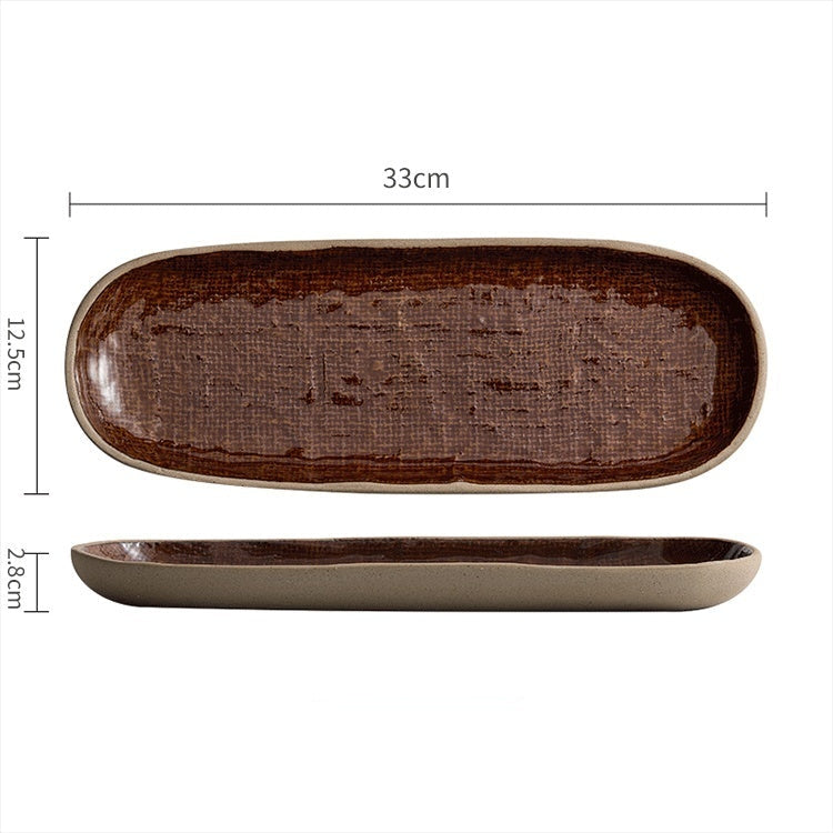 Japanese rectangular dish "Nagare no Kaze"