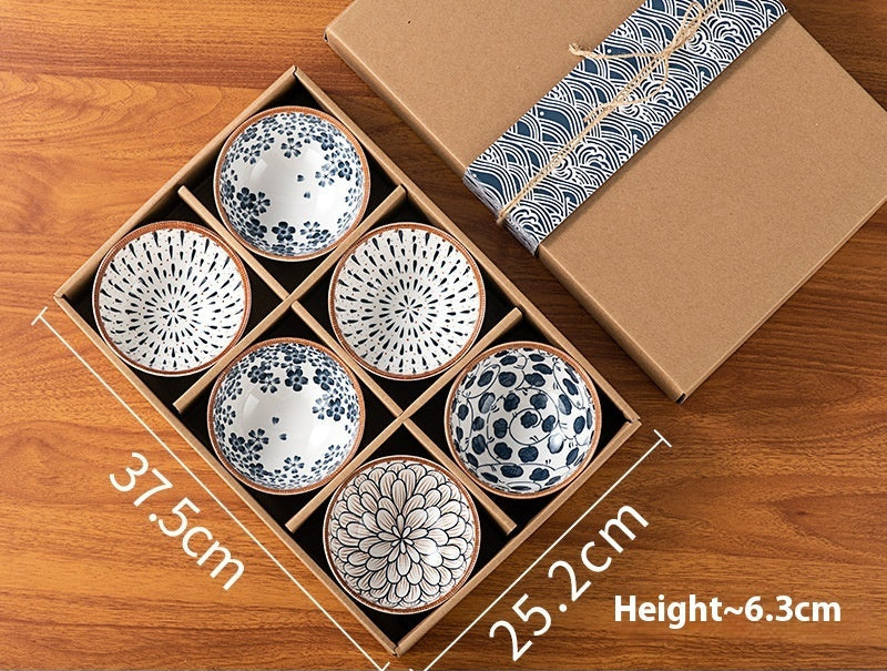 Japanese tableware set "Hanakaze" (6 gift boxes)
