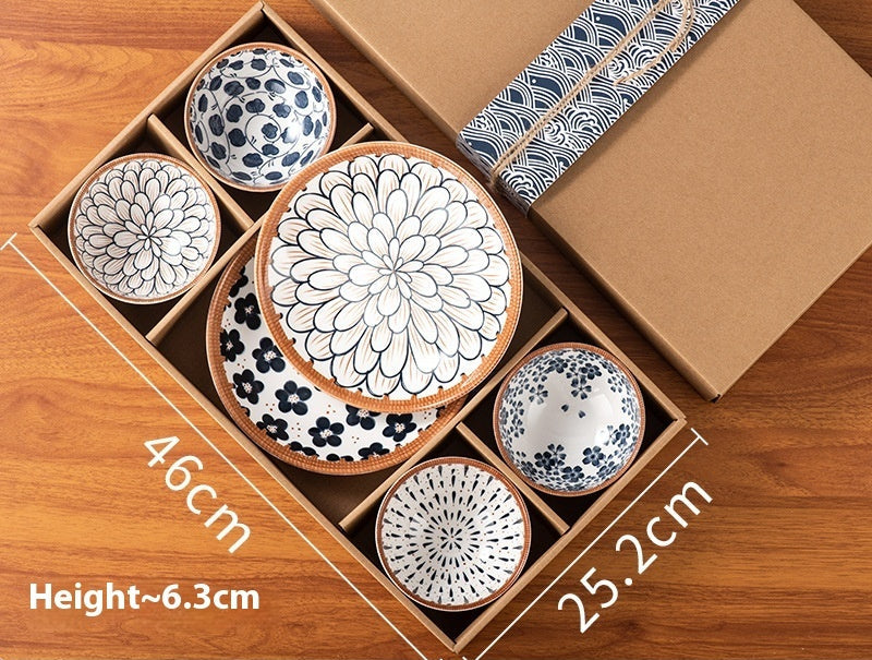 Japanese tableware set "Hanakaze" (6 gift boxes)