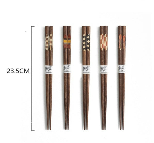 Set of solid wooden Japanese chopsticks "Nagomi"