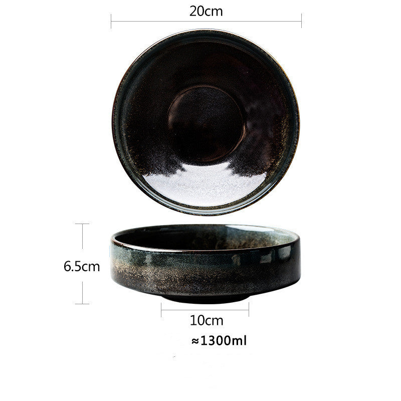 "Kuroto" Ceramic Deep Plate & Bowl