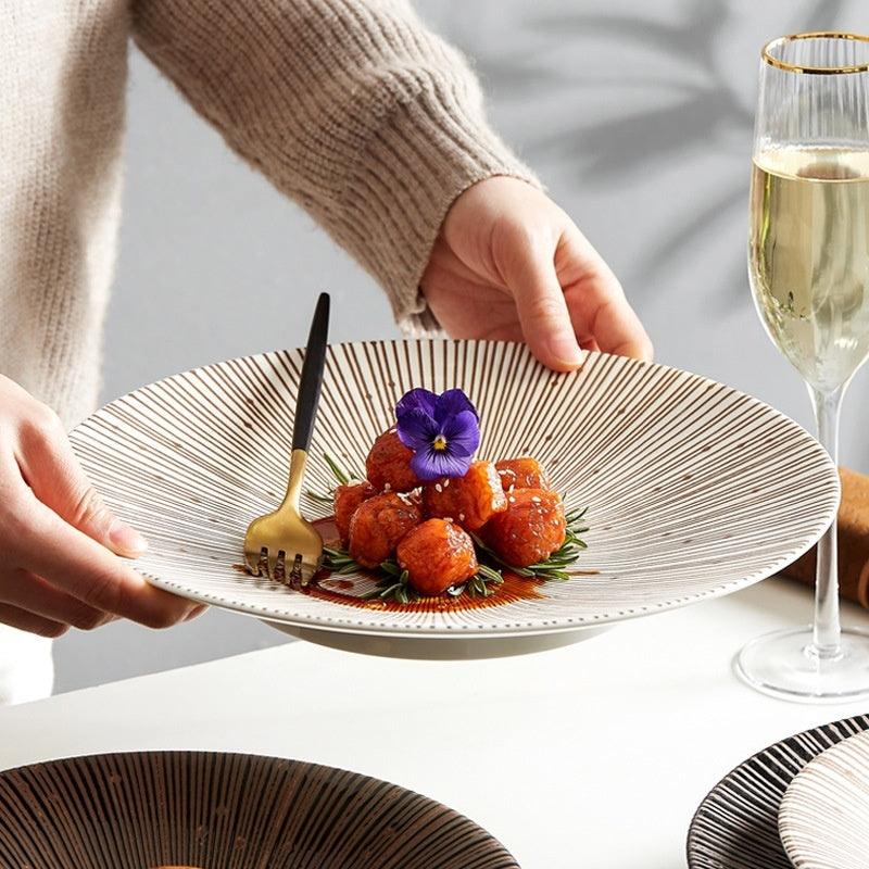 Japanese soup plate "Hikari no Saji"