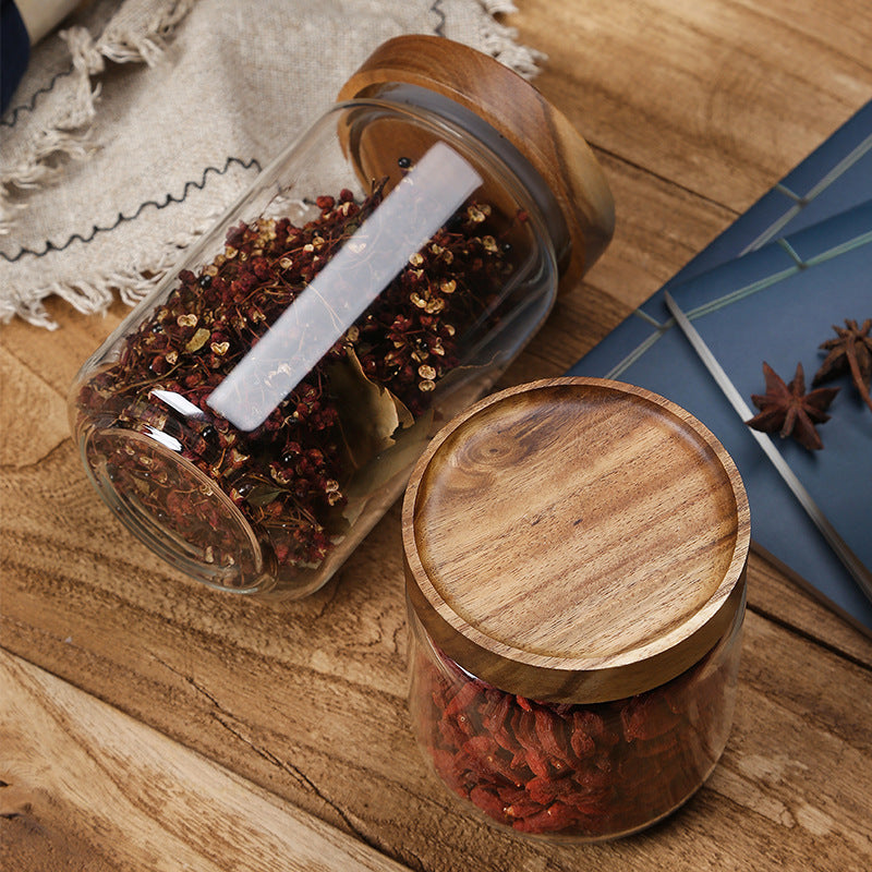 Glass jar with lid "Akashia"