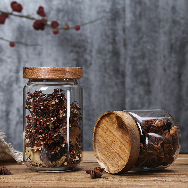 Glass jar with lid "Akashia"