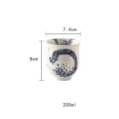 Japanese hand-drawn ceramic mug "Tsukuda"