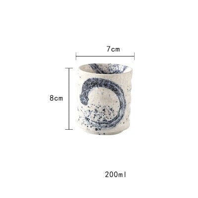 Japanese hand-drawn ceramic mug "Tsukuda"