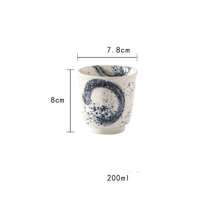 Japanese hand-drawn ceramic mug "Tsukuda"