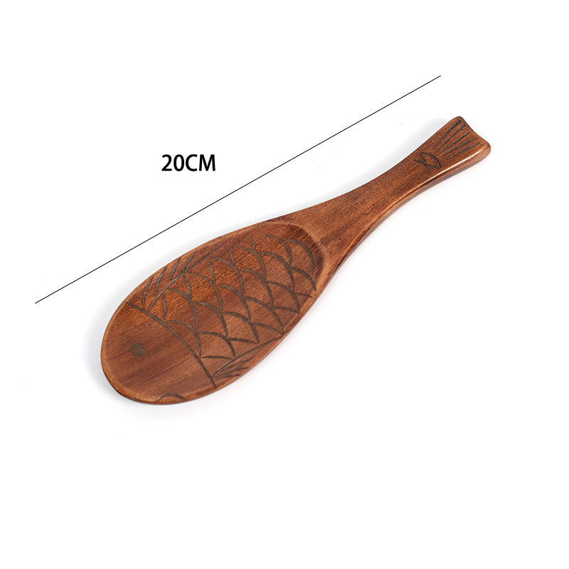 Wooden rice spoon