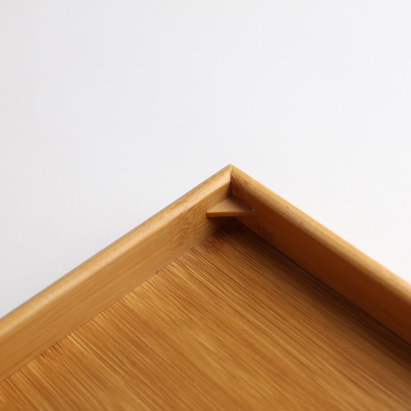 Traditional natural bamboo tea tray