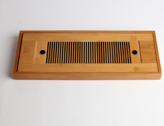 Traditional natural bamboo tea tray