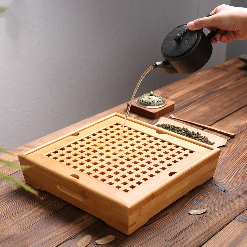 High-end “Japanese Ceremony” tea tray made of natural bamboo