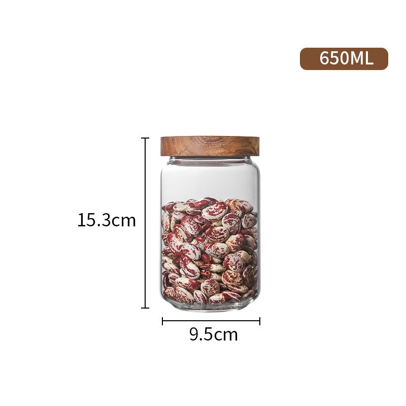 Glass jar with lid "Akashia"