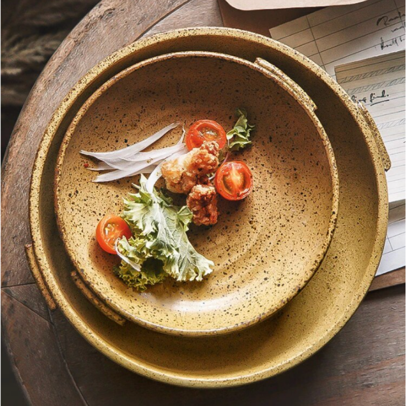 Japanese ceramic plate "Watsuji"