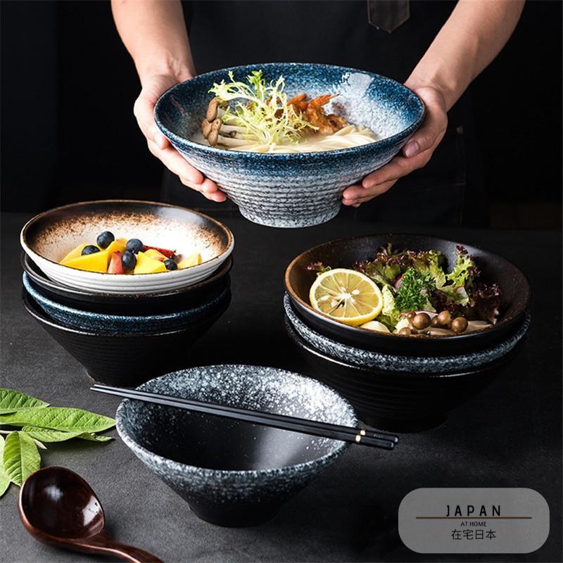 Large ceramic ramen bowl "Wakisaga"