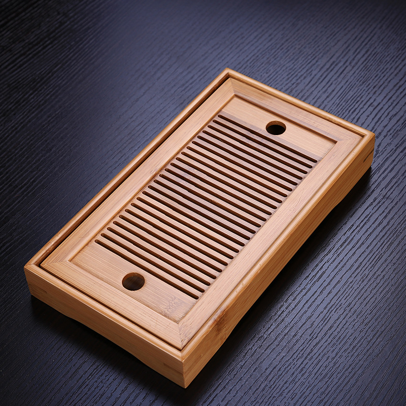 Traditional natural bamboo tea tray