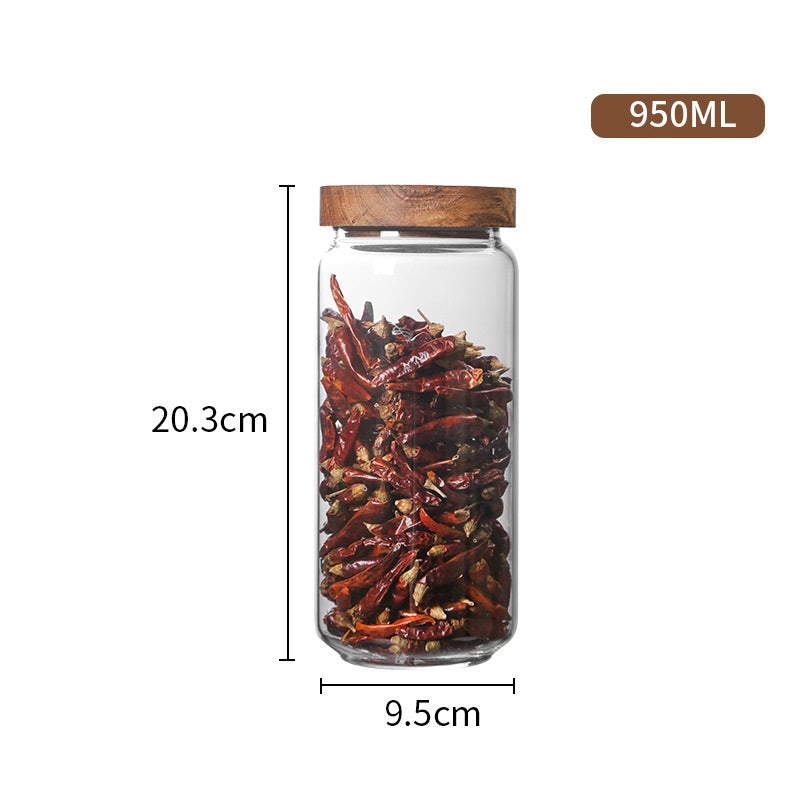 Glass jar with lid "Akashia"