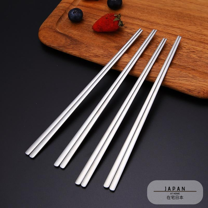 Designer Japanese chopsticks in stainless steel