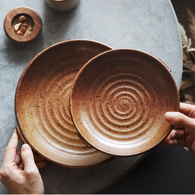 Japanese ceramic plate "Watsuji"