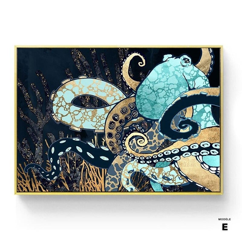 Japanese poster - "Luminous Octopuses"