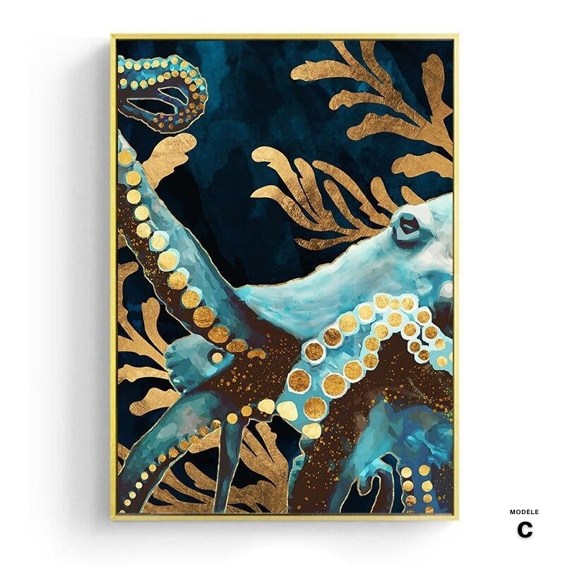 Japanese poster, abstract landscape - "Orange Sun"