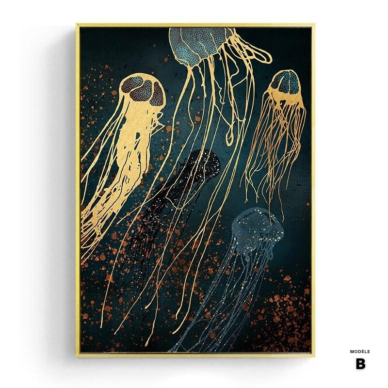 Japanese poster - "Luminous Octopuses"