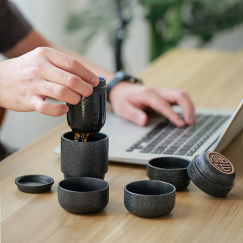 Japanese portable ceramic tea set "Yoshii"