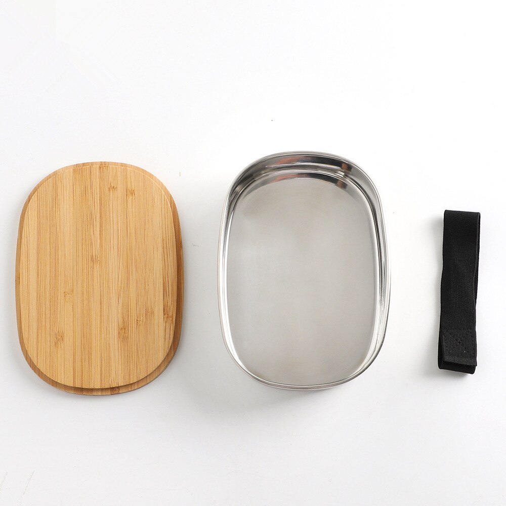Japanese bento box made of stainless steel and natural bamboo