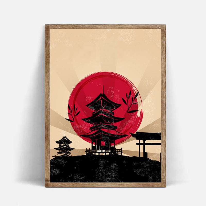 Japanese posters in the "Ink Drawing" style