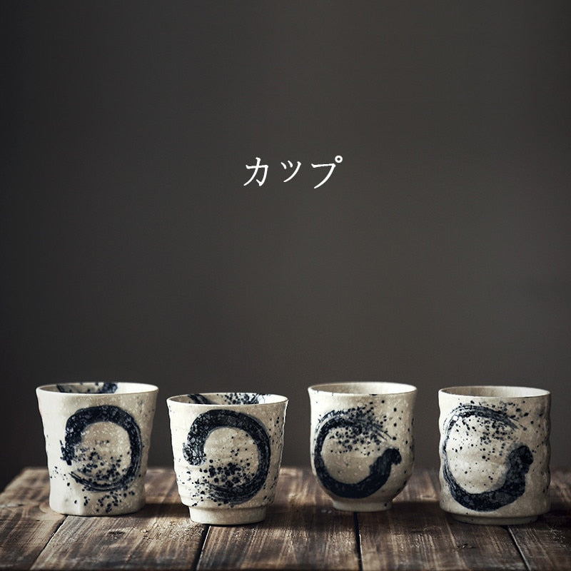 Japanese hand-drawn ceramic mug "Tsukuda"