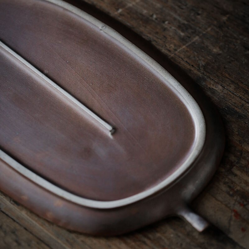 Modern Japanese tea tray "Leaf pattern"