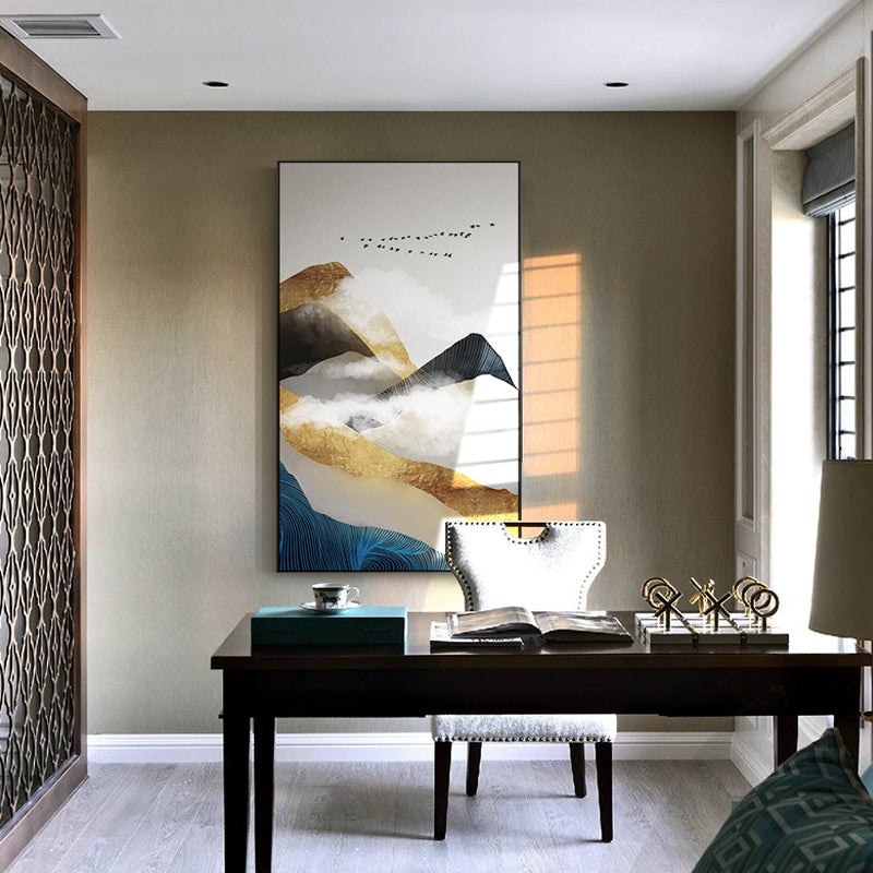 Japanese poster - Abstract landscape, "Golden Mountain"