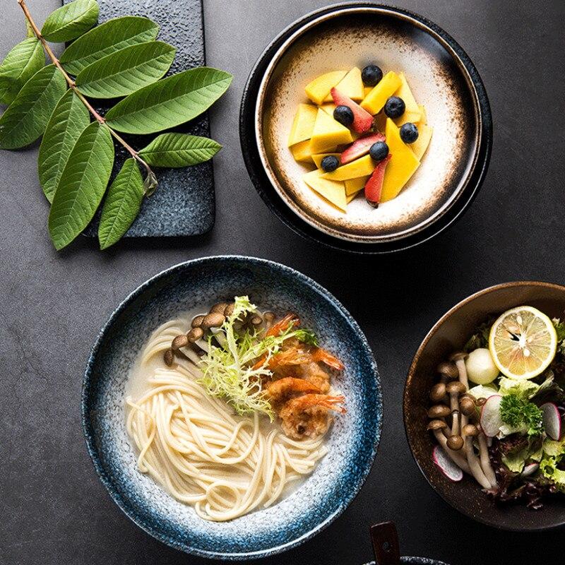 Large ceramic ramen bowl "Wakisaga"