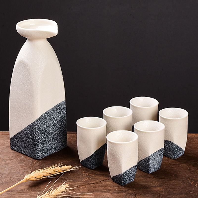 "Iwao" ceramic sake set