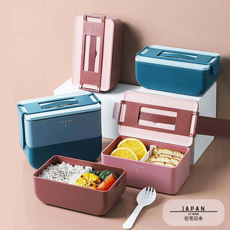 Portable bento box with compartments