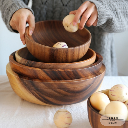 "Akashiya" Acacia Bowl and Salad Bowl (8 variants)