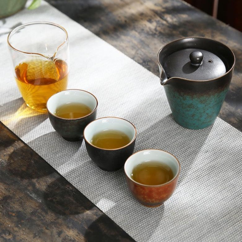 « Suou » portable ceramic tea set