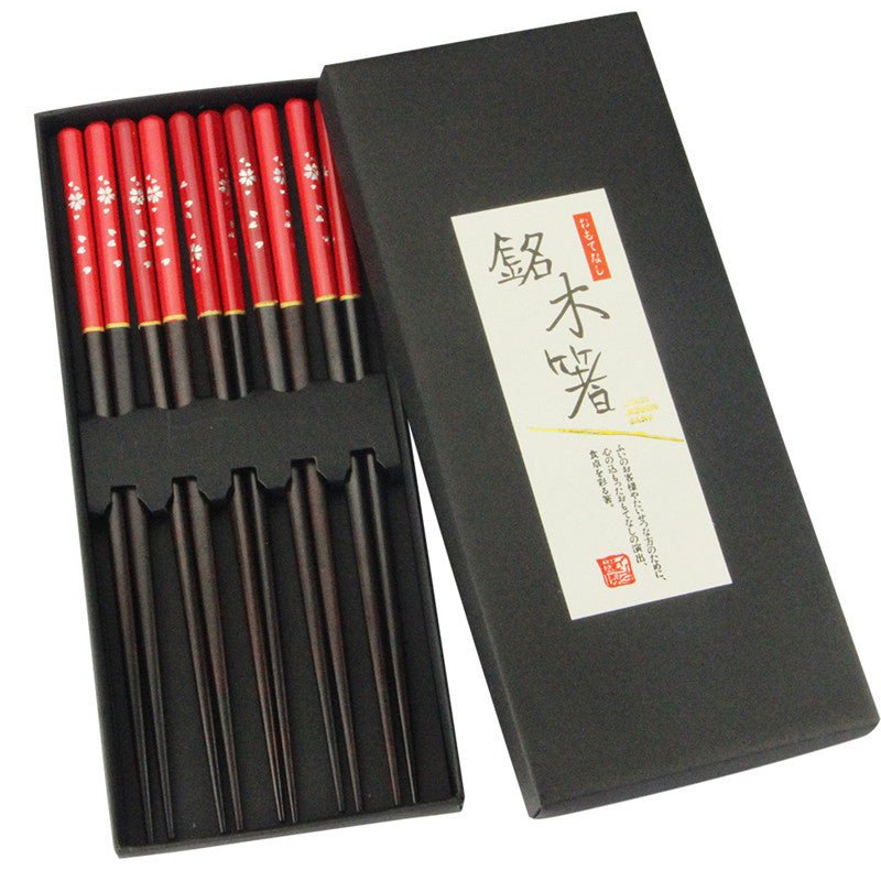 Kyōto" chopsticks box in lacquered wood