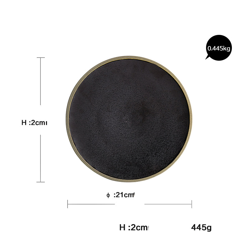 “Inoue” black ceramic plate