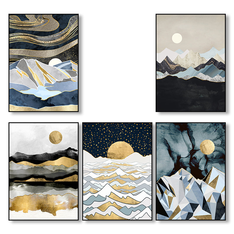 NEW || Japanese poster - Abstract landscape, "Blue Desert" 