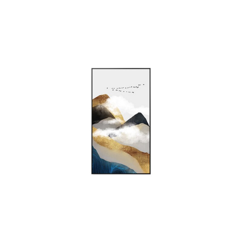 Japanese poster - Abstract landscape, "Golden Mountain" 