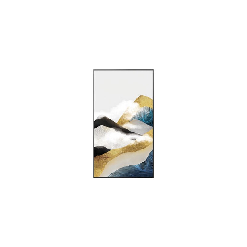 Japanese poster - Abstract landscape, "Golden Mountain" 
