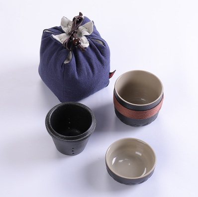 Stoneware Mark a pot of a portable office travel ceramic flower tea filter tea cup