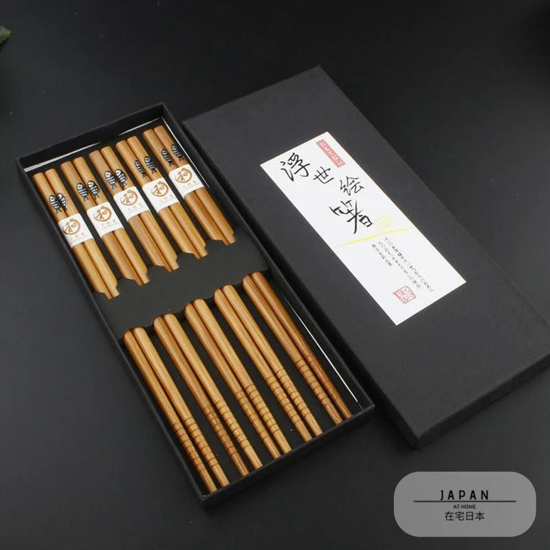 Japanese chopsticks box "Zazen Collection" fish pattern