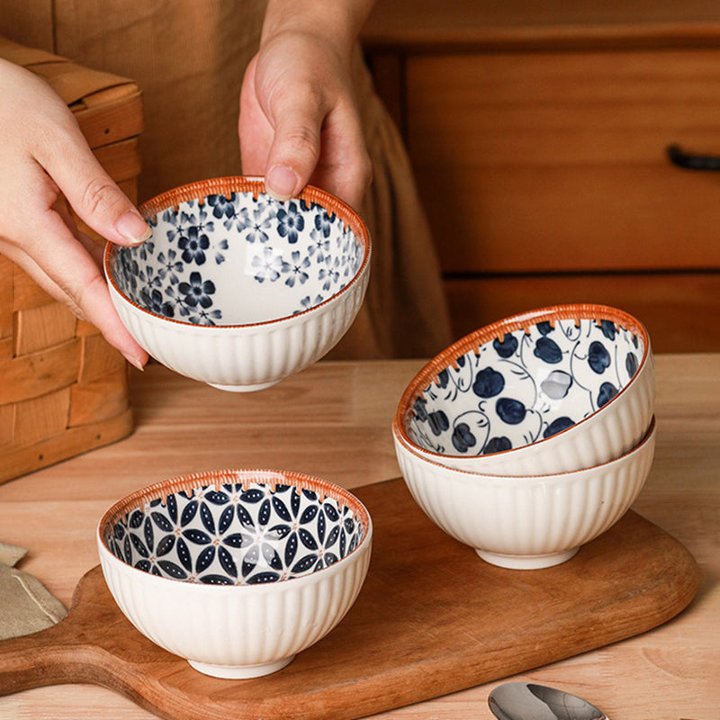 Set of 6 "Tama" hand-painted bowls