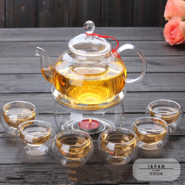 « Onaga » transparent glass tea set