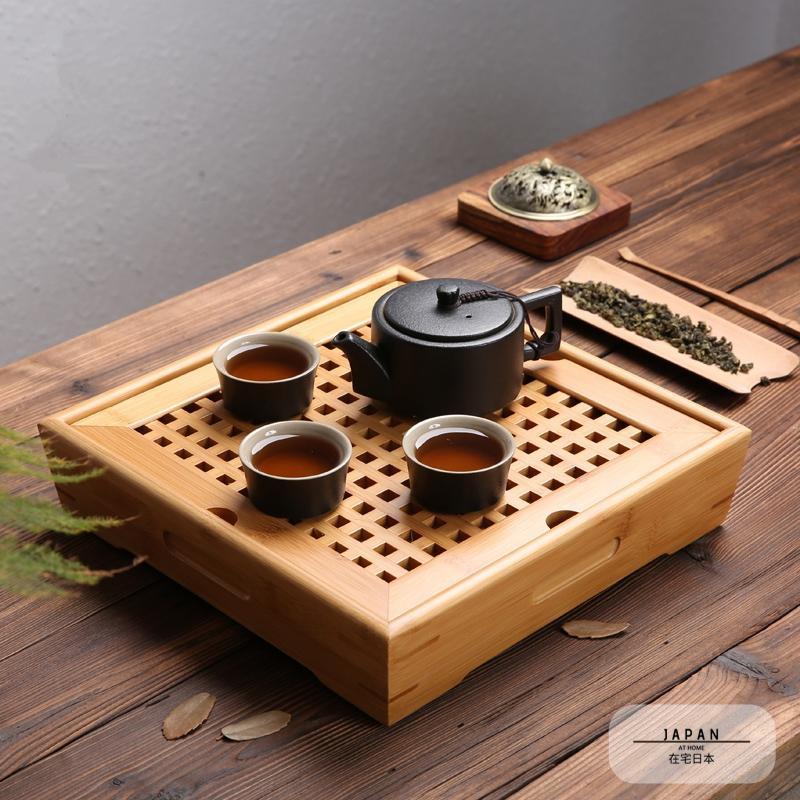 "Japanese Ceremony" high-quality tea tray in natural bamboo